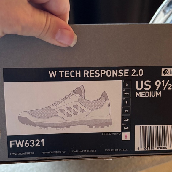 Adidas Women's White Golf Shoes - Picture 3 of 4